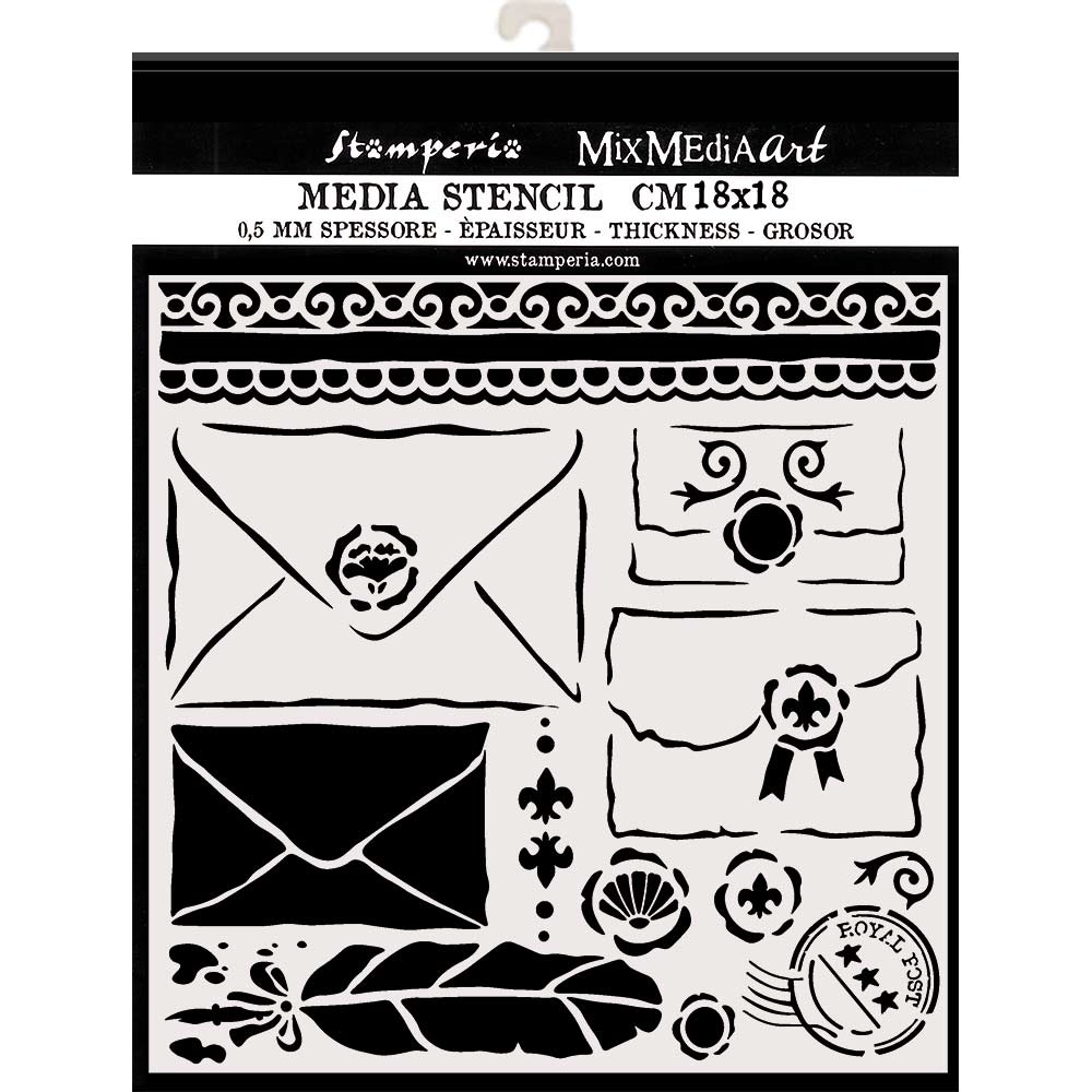 Stamperia Thick stencil cm. 18X18 Letters