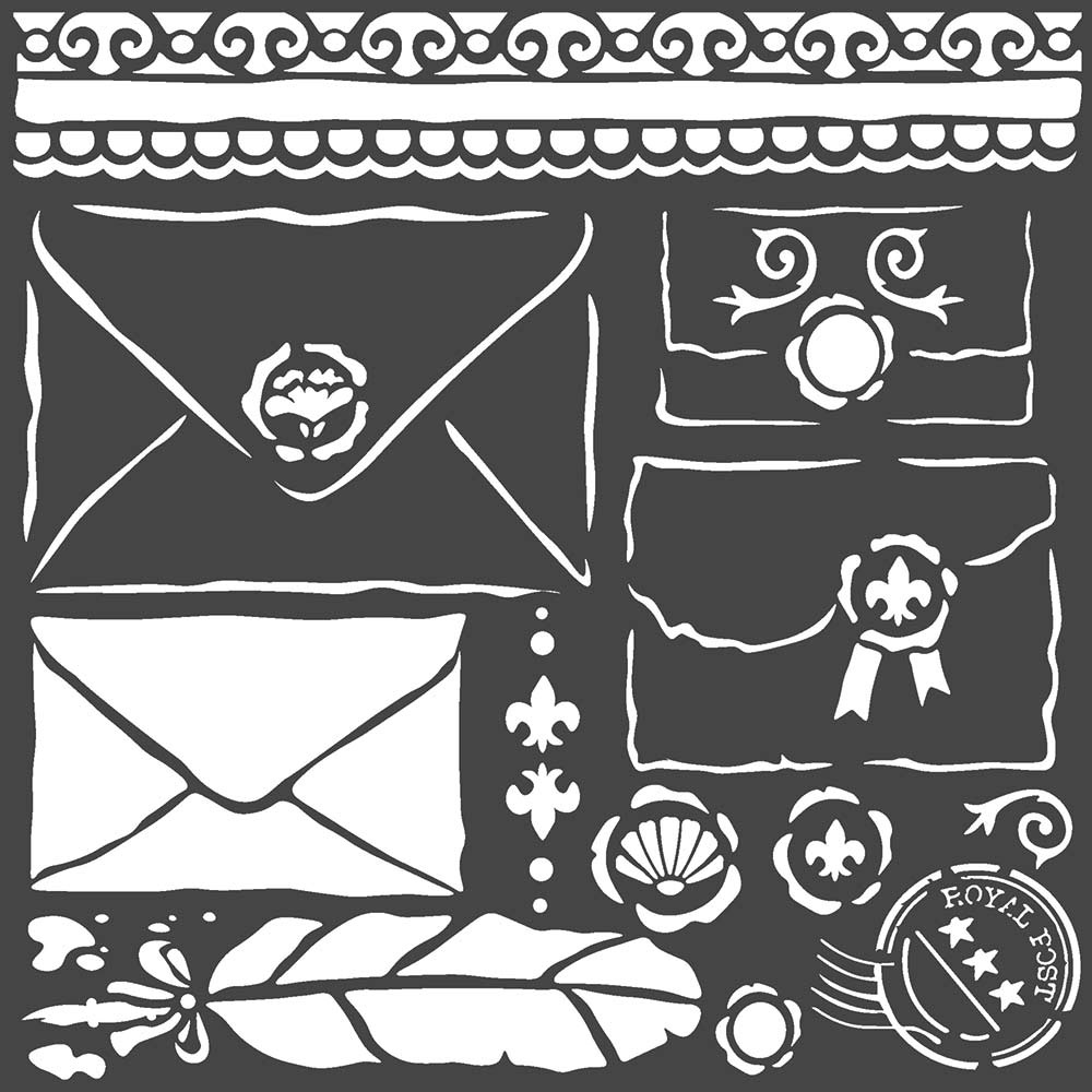 Stamperia Thick stencil cm. 18X18 Letters