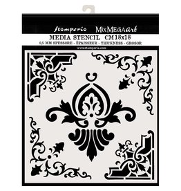 Stamperia Thick stencil cm. 18X18 Freeze