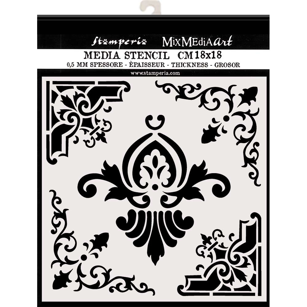 Stamperia Thick stencil cm. 18X18 Freeze