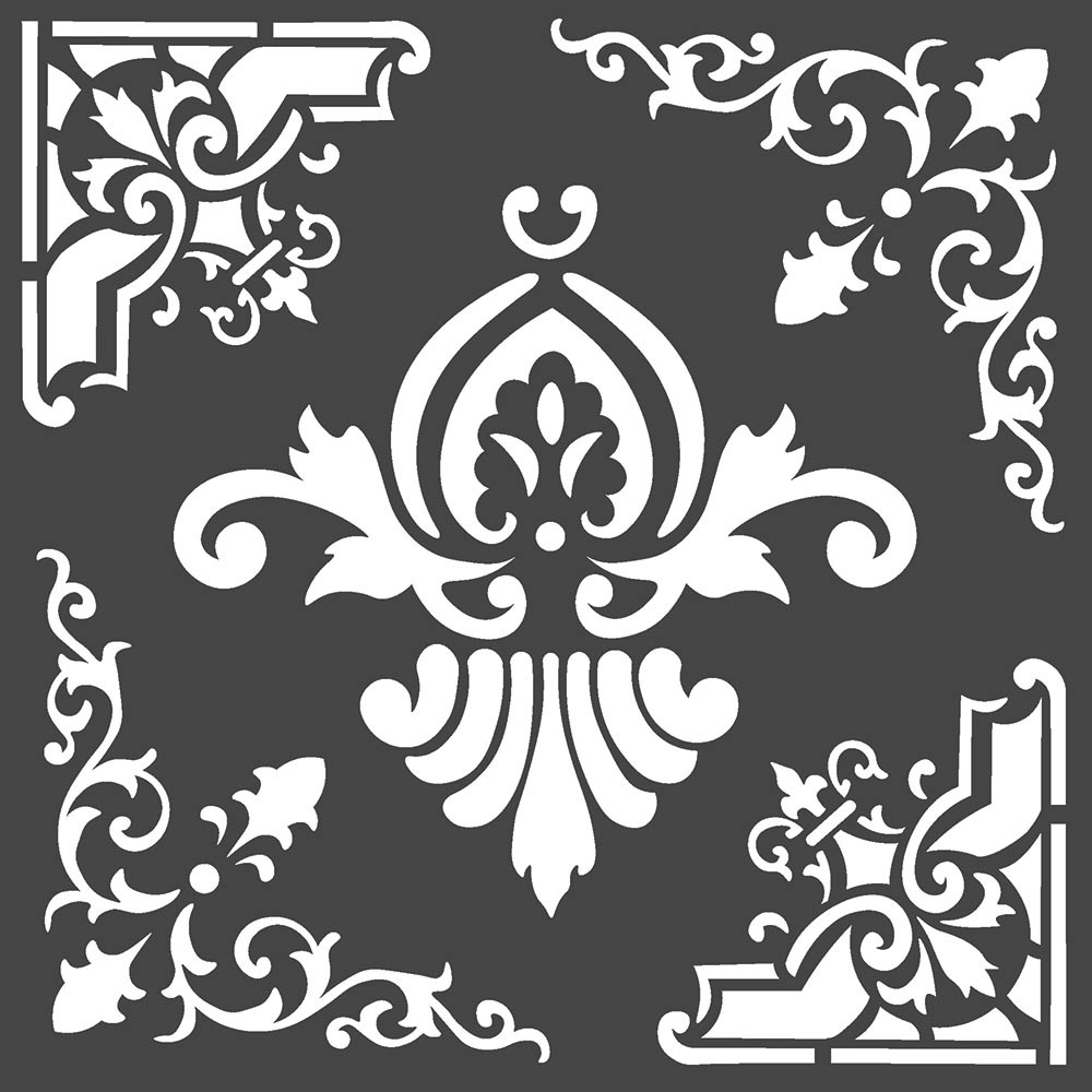 Stamperia Thick stencil cm. 18X18 Freeze