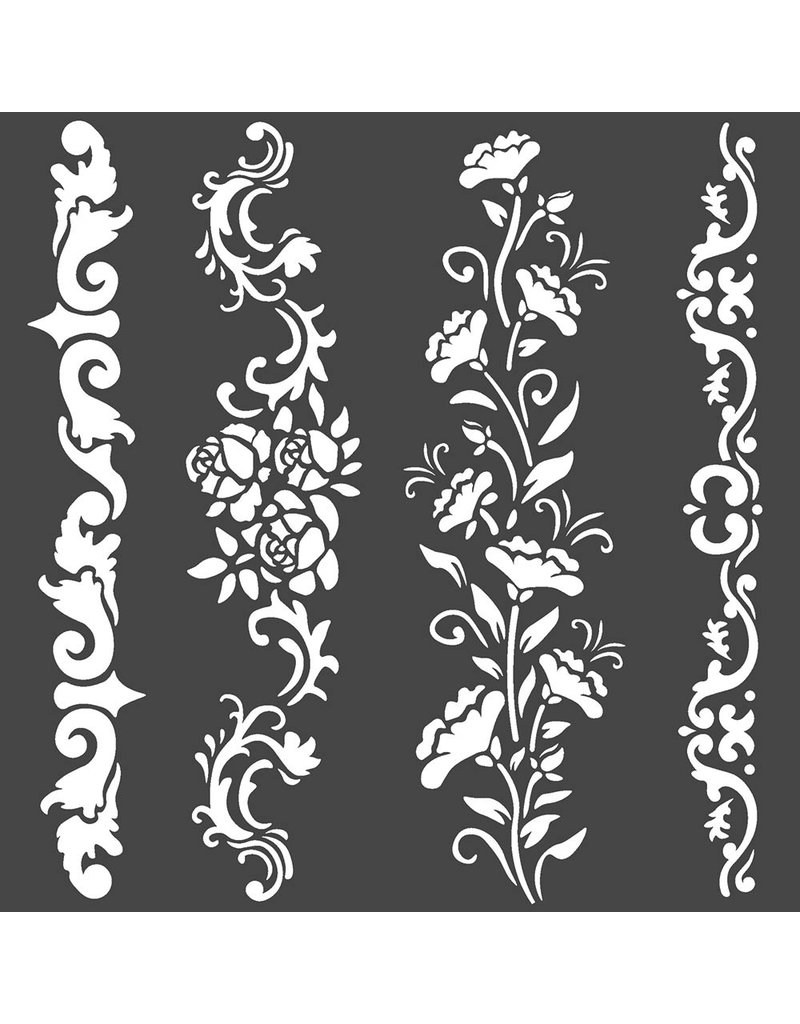 Stamperia Thick stencil cm. 18X18 Borders