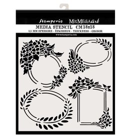 Stamperia Thick stencil cm. 18X18 Labels