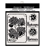 Stamperia Thick stencil cm. 18X18 Hortensia Frames