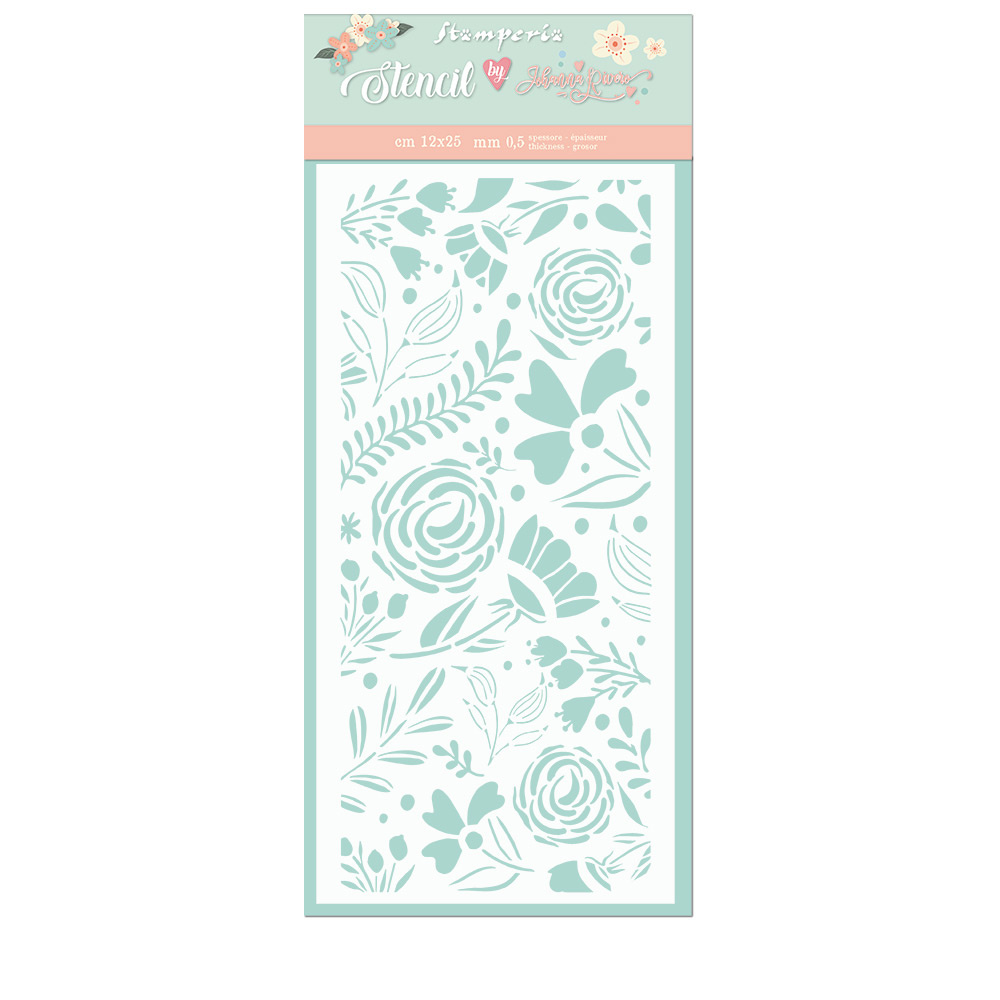 Stamperia Thick stencil cm. 12X25 Big roses