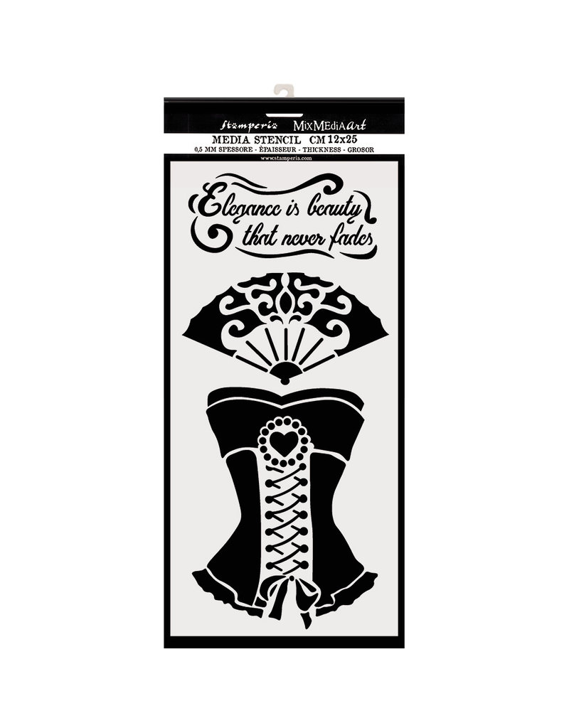 Stamperia Thick stencil cm. 12X25 Corset