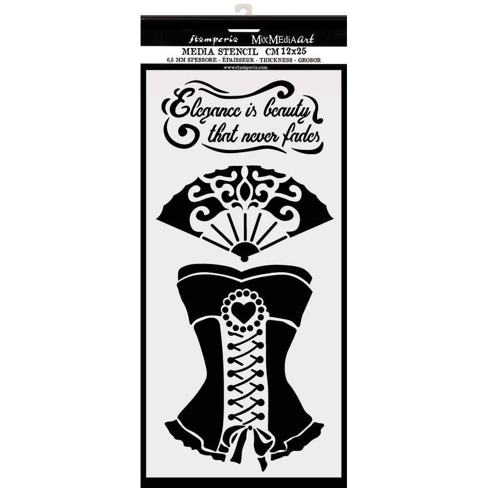 Stamperia Thick stencil cm. 12X25 Corset