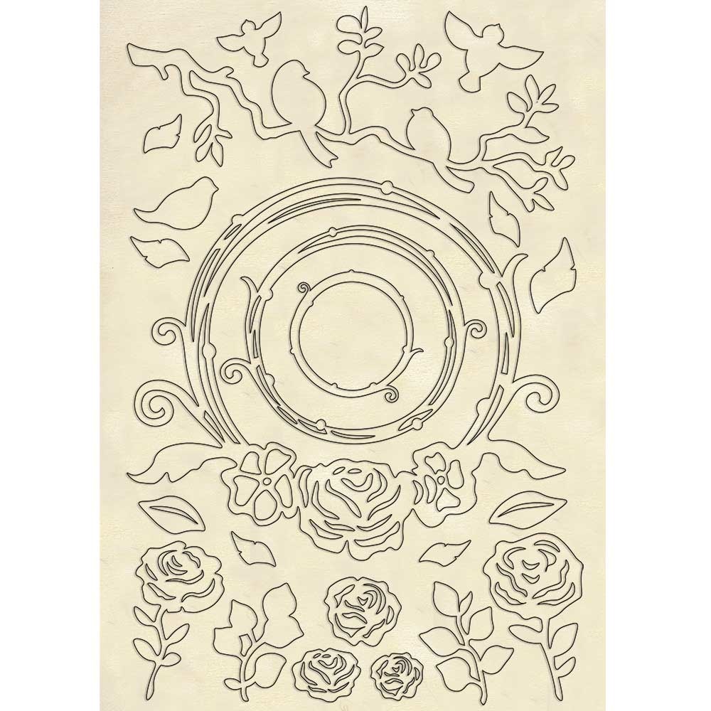 Stamperia Wooden shape A5 Garlands