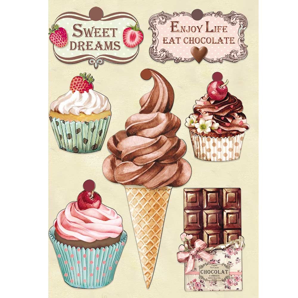 Stamperia Colored Wooden shape A5 - Sweety