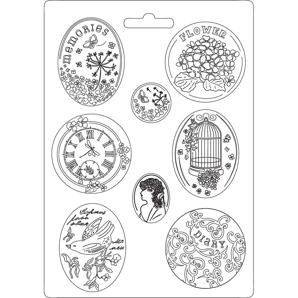 Stamperia Soft Mould A4 - Hortensia