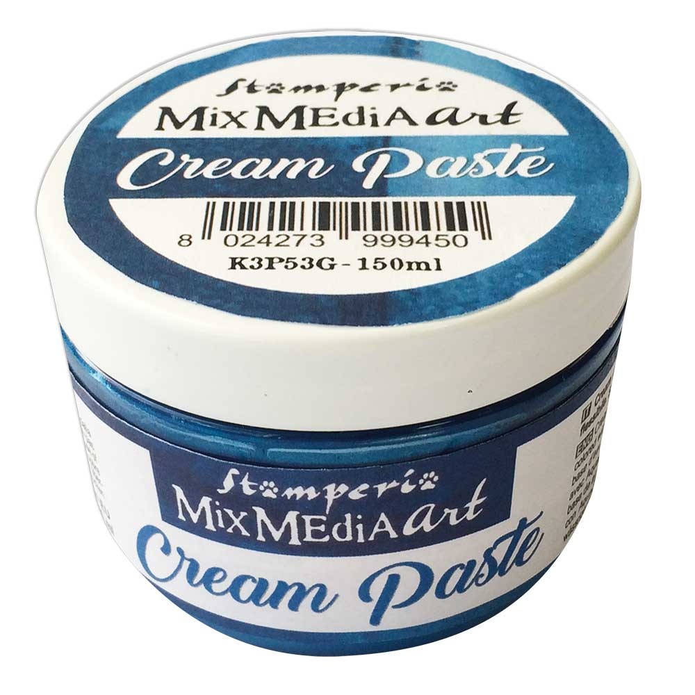 Stamperia Cream Paste metallic 150 ml. Blue