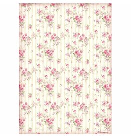 Stamperia A4 Rice paper packed Rose wallpaper