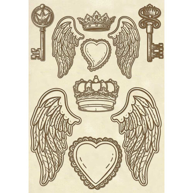 Stamperia Wooden frame A5 - Wings