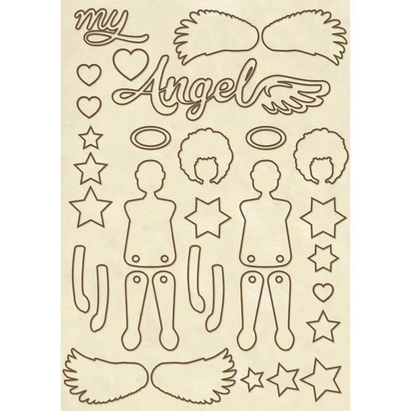 Stamperia Wooden frame A5 - Angel baby