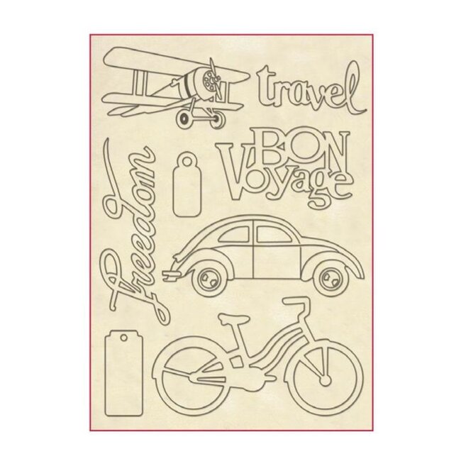 Stamperia Wooden frame A5 - Travel