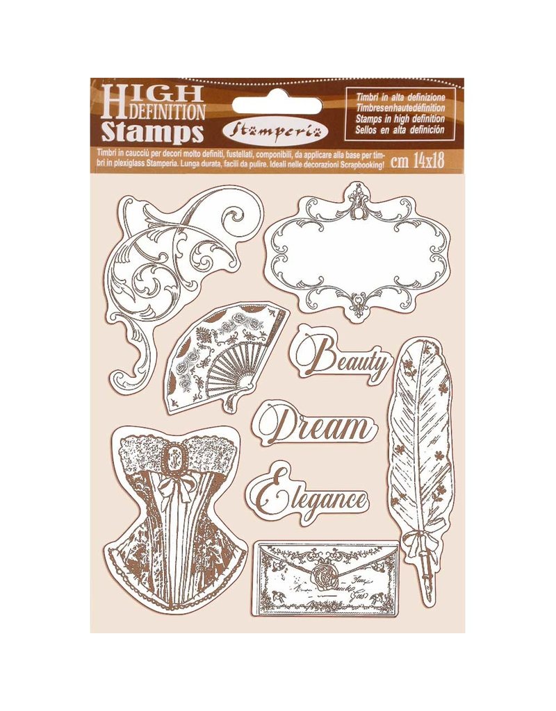 Stamperia HD Natural Rubber Stamp  cm.14x18 Princess