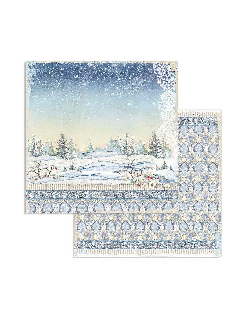 Stamperia Block 10 Sheets 20.3X20.3  (8"X8") Double Face Winter Tales