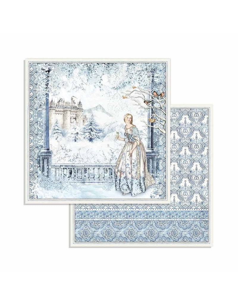 Stamperia Block 10 Sheets 20.3X20.3  (8"X8") Double Face Winter Tales