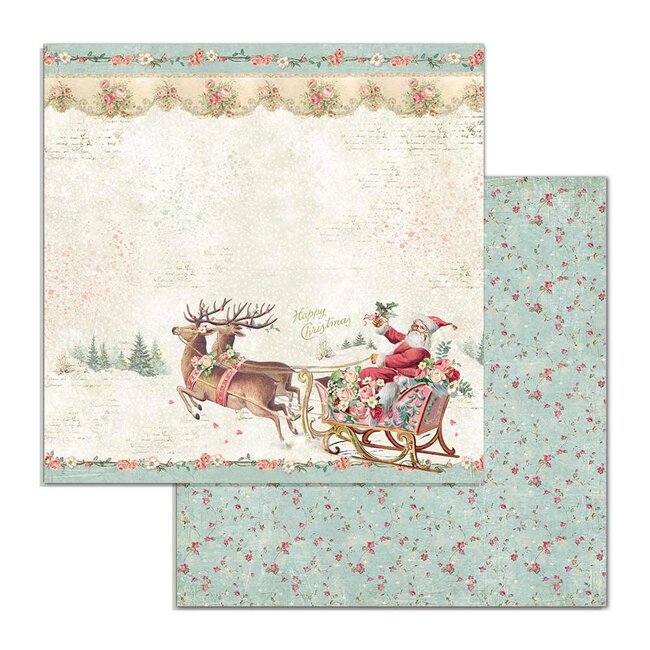 Stamperia Papierblok 30,5x30,5 cm - 10 vellen - Pink Christmas