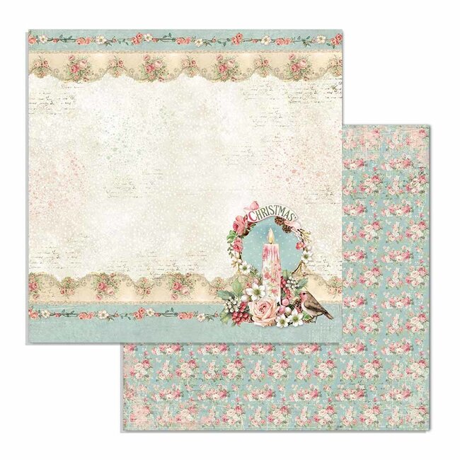 Stamperia Papierblok 30,5x30,5 cm - 10 vellen - Pink Christmas
