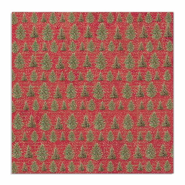Stamperia Double Face Paper Classic Christmas tag