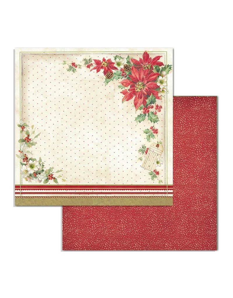 Stamperia Double Face Paper Poinsettia