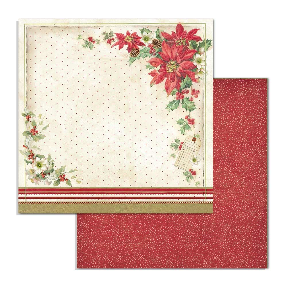 Stamperia Double Face Paper Poinsettia