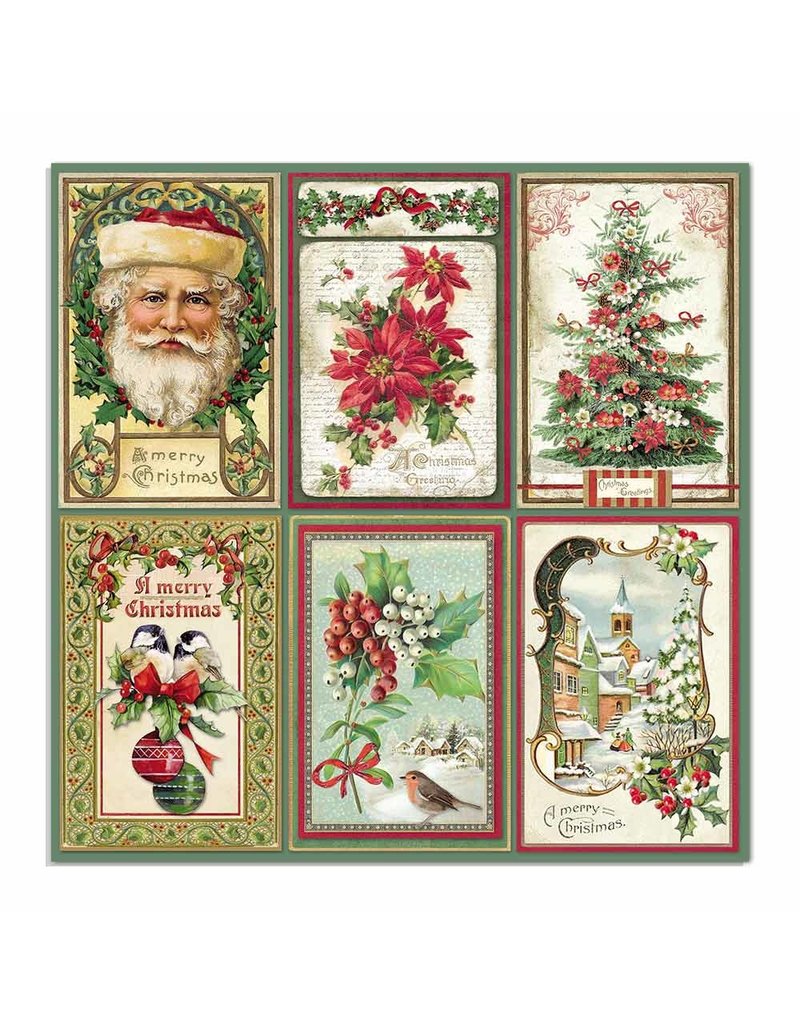 Stamperia Double Face Paper Classic Christmas cards