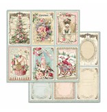 Stamperia Double Face Paper Pink Christmas cards