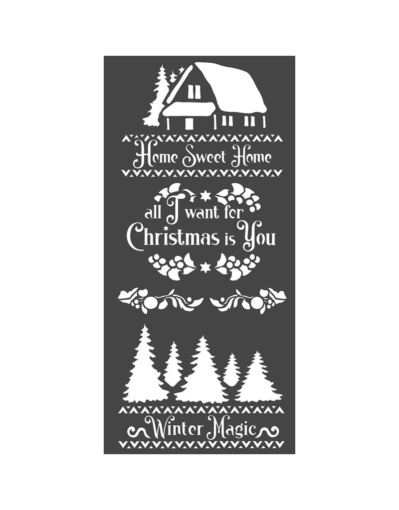 Stamperia Thick stencil cm. 12X25 Winter magic