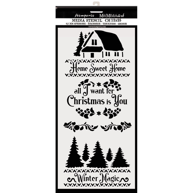 Stamperia Thick stencil cm. 12X25 Winter magic