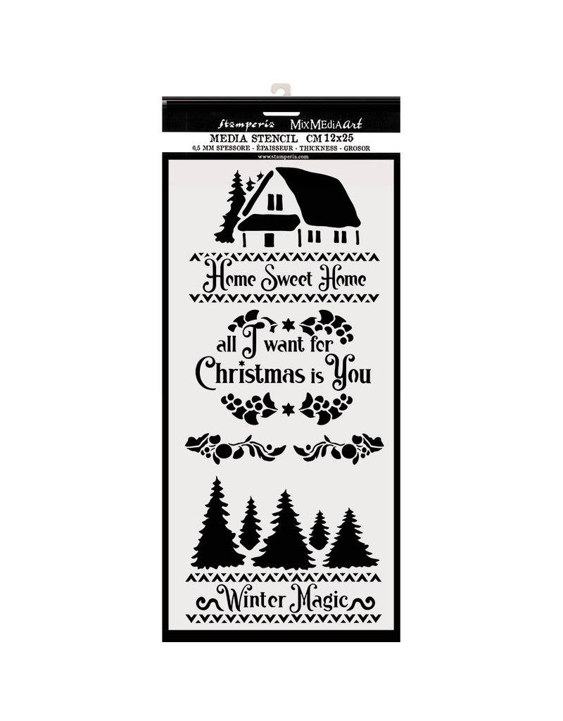 Stamperia Thick stencil cm. 12X25 Winter magic