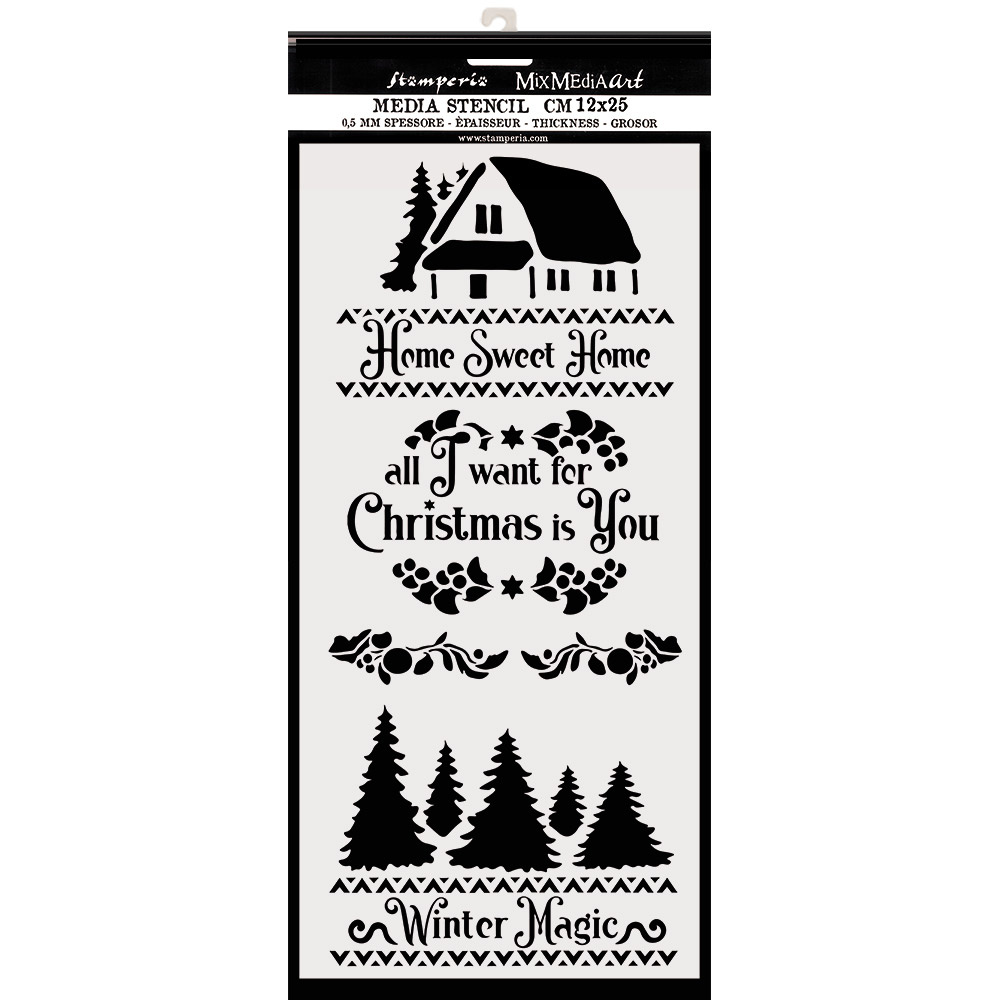 Stamperia Thick stencil cm. 12X25 Winter magic