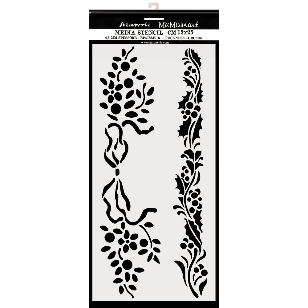 Stamperia Thick stencil cm. 12X25 Christmas borders