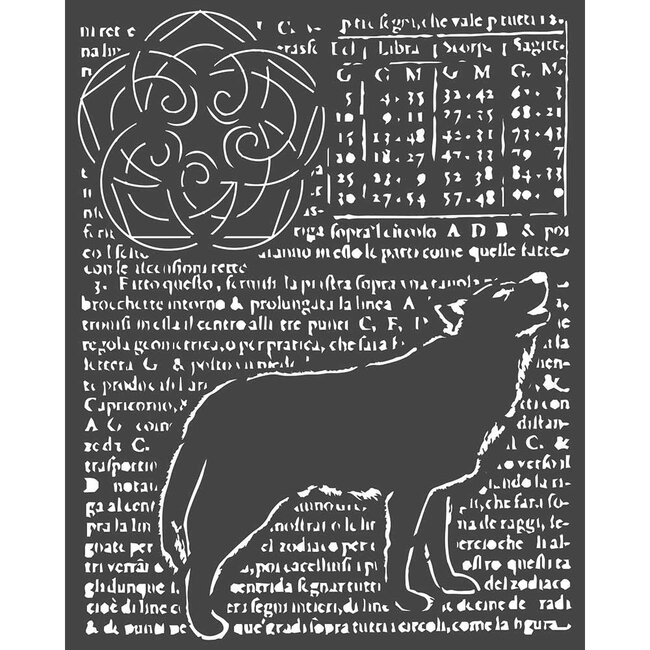 Stamperia Thick stencil cm. 20X25 Wolf