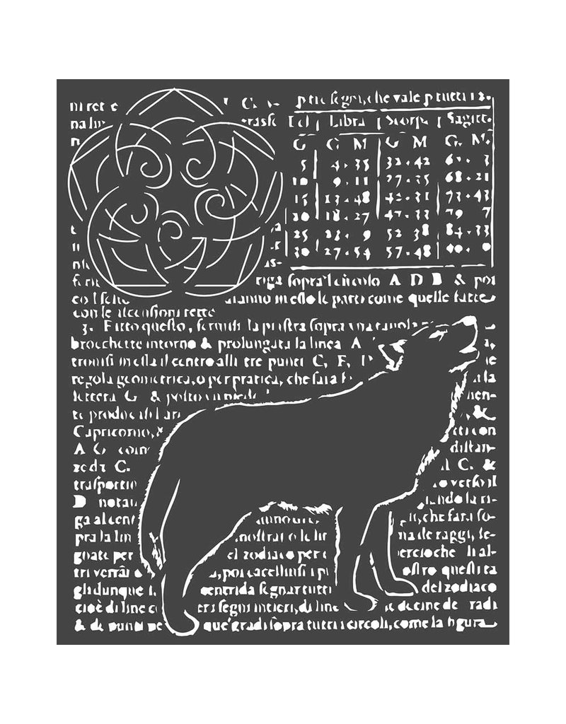 Stamperia Thick stencil cm. 20X25 Wolf