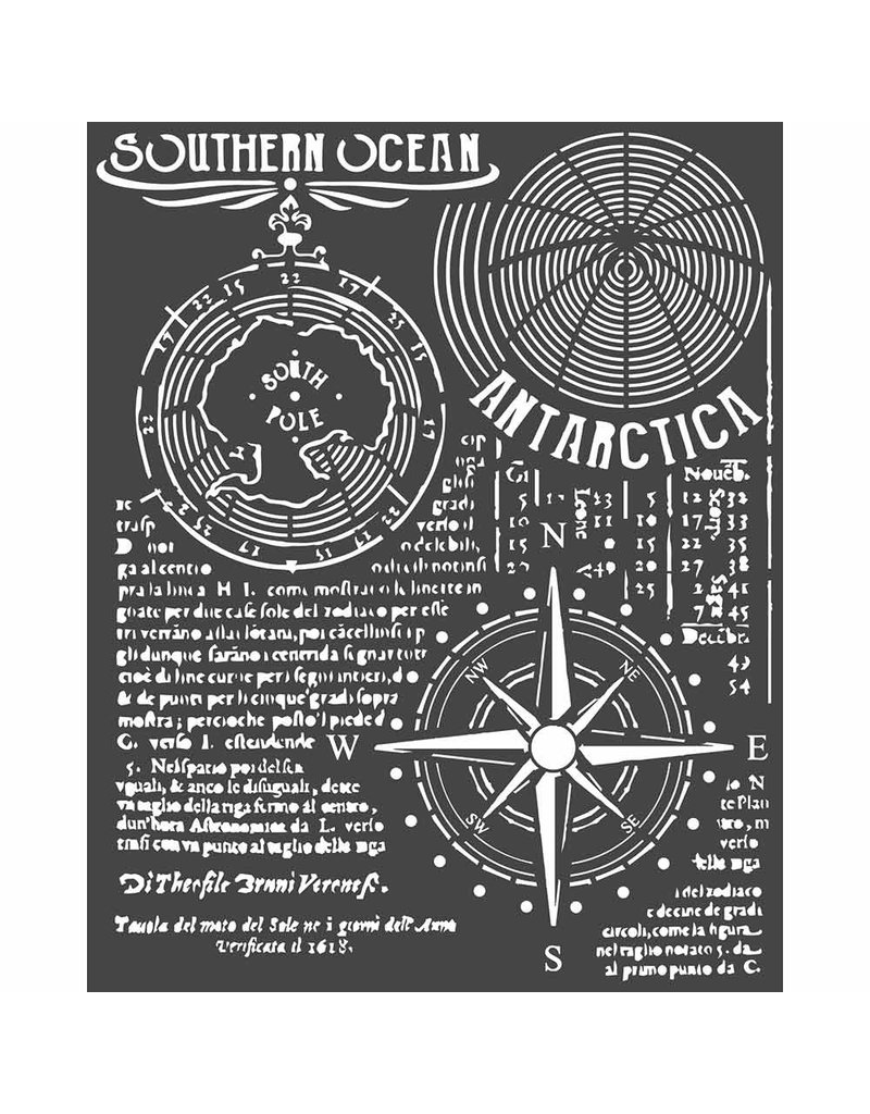 Stamperia Thick stencil cm. 20X25 Southern Ocean