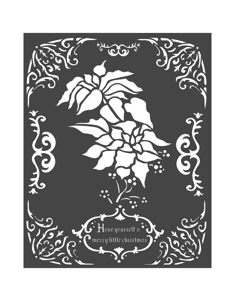 Stamperia Thick stencil cm. 20X25 Poinsettia