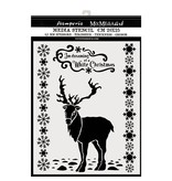 Stamperia Thick stencil cm. 20X25 White Christmas deer