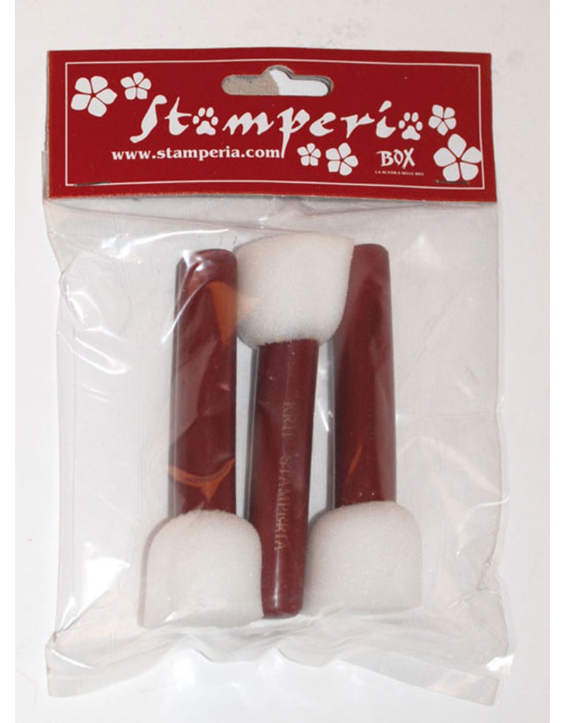 Stamperia Sponge—brush set of 3 medium size