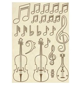 Stamperia Wooden frames A5 size - Violins