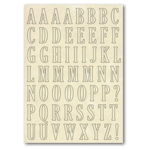 Stamperia Wooden frames A5 size - Upper case Alphabet