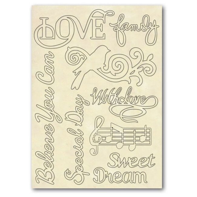 Stamperia Wooden frames A5 size - Quotes