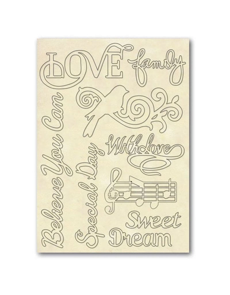 Stamperia Wooden frames A5 size - Quotes