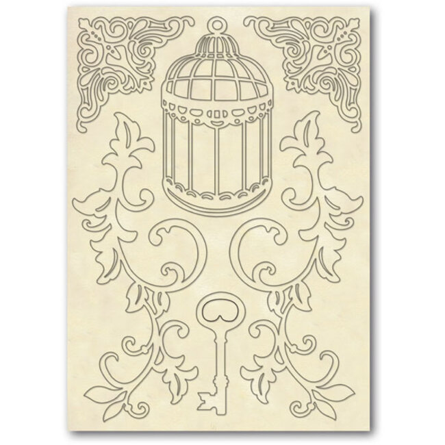 Stamperia Wooden frames A5 size -Little cage and keys