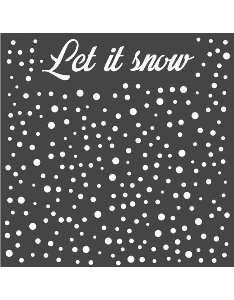 Stamperia Thick stencil cm 18x18 Let’s snow