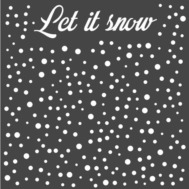 Stamperia Thick stencil cm 18x18 Let’s snow