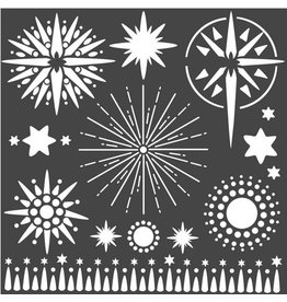 Stamperia Thick stencil cm 18x18 Stars