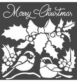 Stamperia Thick stencil cm 18x18 Merry Christmas