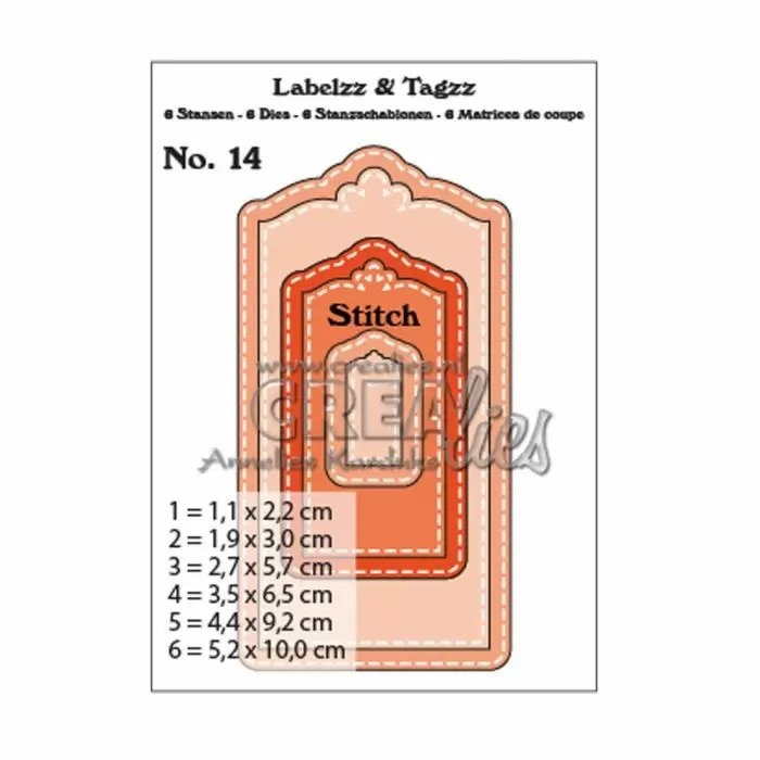Crealies Crealies Labels & Tags no,14